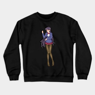 school girl lying down Crewneck Sweatshirt